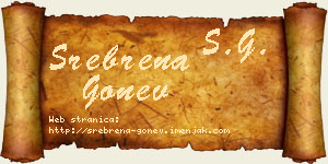 Srebrena Gonev vizit kartica